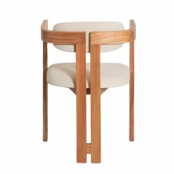 Chaise<Made in Meubles Chaise en bois de mindy et tissu bouclette Suzie (lot de 2)