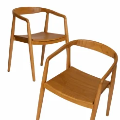 Chaise<Made in Meubles Chaise en bois de teck June (lot de 2)
