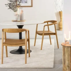 Chaise<Made in Meubles Chaise en bois de teck June (lot de 2)