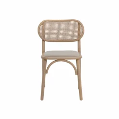 Chaise<Made in Meubles Chaise en bois d'orme clair et cannage Luzian (lot de 2)