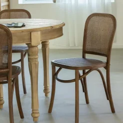 Chaise<Made in Meubles Chaise en bois d'orme et cannage Luzian (lot de 2)