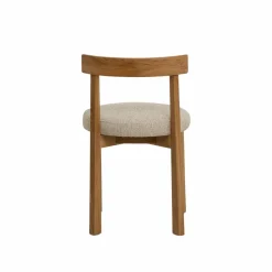 Chaise<Made in Meubles Chaise en bois d'orme et tissu bouclette gris Aline (lot de 2)