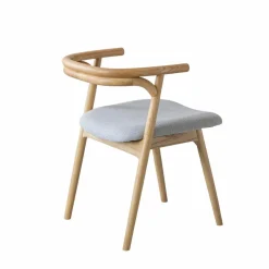 Chaise<Made in Meubles Chaise en bois d'orme et tissu gris Aline (lot de 2)