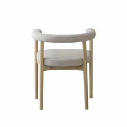 Chaise<Made in Meubles Chaise en bois d'orme et tissu gris Aline (lot de 2)