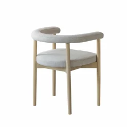 Chaise<Made in Meubles Chaise en bois d'orme et tissu gris Aline (lot de 2)