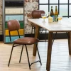 Chaise<Made in Meubles Chaise en cuir marron Dinner (lot de 2)