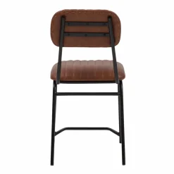 Chaise<Made in Meubles Chaise en cuir marron Dinner (lot de 2)