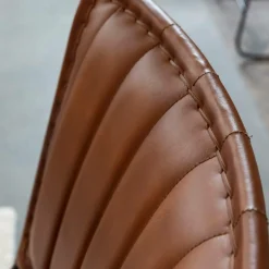 Chaise<Made in Meubles Chaise en cuir marron Nuria (lot de 2)