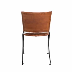 Chaise<Made in Meubles Chaise en cuir marron Nuria (lot de 2)