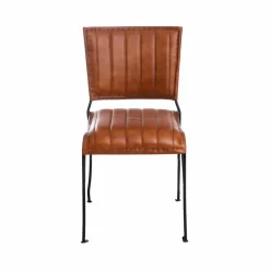 Chaise<Made in Meubles Chaise en cuir marron Nuria (lot de 2)