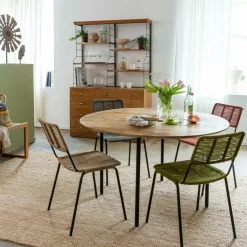 Chaise<Made in Meubles Chaise en métal et corde grise Emilia (lot de 2)