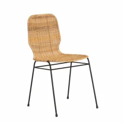 Chaise<Made in Meubles Chaise en métal et rotin Minal (lot de 2)