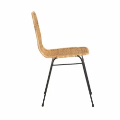 Chaise<Made in Meubles Chaise en métal et rotin Minal (lot de 2)