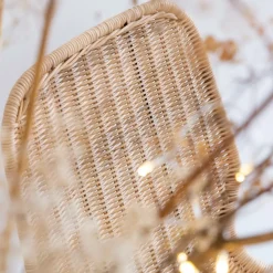 Chaise<Made in Meubles Chaise en métal et rotin Minal (lot de 2)