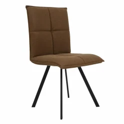 Chaise<Made in Meubles Chaise en polyester marron Nino (lot de 2)