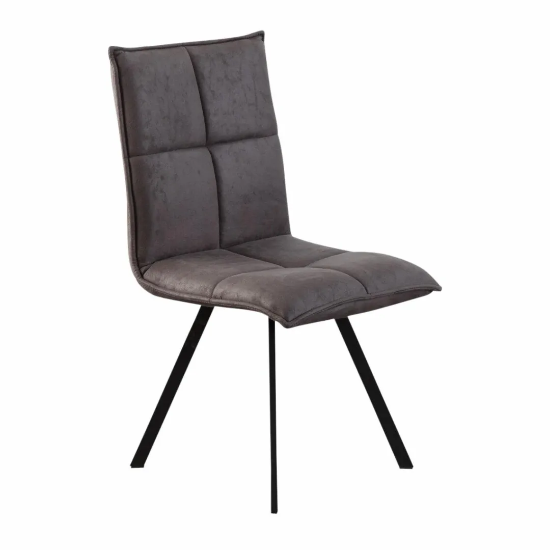 Chaise<Made in Meubles Chaise en polyester noir Nino (lot de 2)