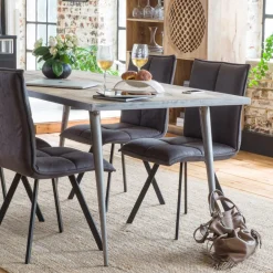 Chaise<Made in Meubles Chaise en polyester noir Nino (lot de 2)