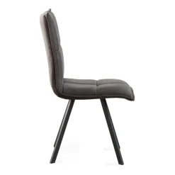 Chaise<Made in Meubles Chaise en polyester noir Nino (lot de 2)