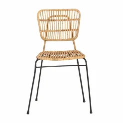 Chaise<Made in Meubles Chaise en rotin et en métal Sélina (lot de 2)