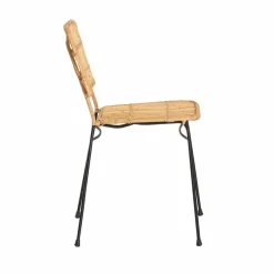 Chaise<Made in Meubles Chaise en rotin et en métal Sélina (lot de 2)