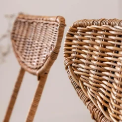 Chaise<Made in Meubles Chaise en rotin et en métal Leila (lot de 2)