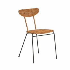 Chaise<Made in Meubles Chaise en rotin et en métal Leila (lot de 2)