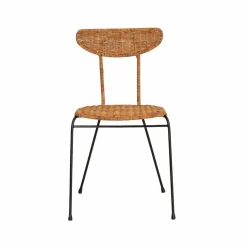 Chaise<Made in Meubles Chaise en rotin et en métal Leila (lot de 2)