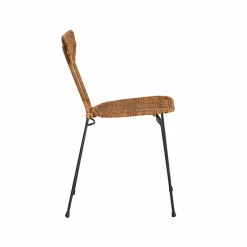 Chaise<Made in Meubles Chaise en rotin et en métal Leila (lot de 2)