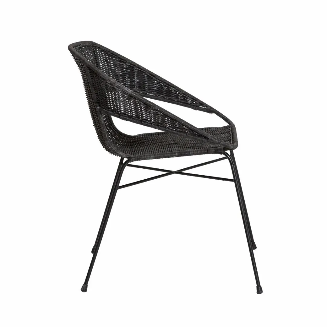 Chaise<Made in Meubles Chaise en rotin et en métal Aurélien