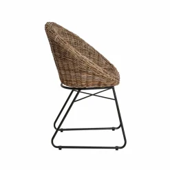 Chaise<Made in Meubles Chaise en rotin et métal Amael (lot de 2)