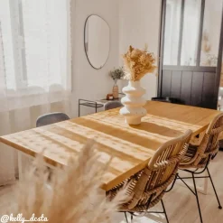 Chaise<Made in Meubles Chaise en rotin et métal Rattan (lot de 2)