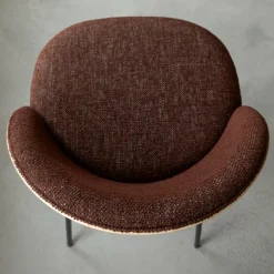 Chaise<Made in Meubles Chaise en tissu acajou et bois clair Nyssa (lot de 2)