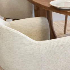 Chaise<Made in Meubles Chaise en tissu beige Solène (lot de 2)