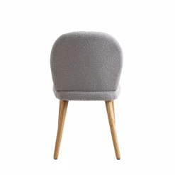 Chaise<Made in Meubles Chaise en tissu bouclette grise Ayse (lot de 2)