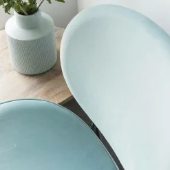 Chaise<Made in Meubles Chaise en velours bleu turquoise Sohane (lot de 2)