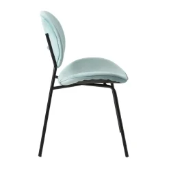 Chaise<Made in Meubles Chaise en velours bleu turquoise Sohane (lot de 2)