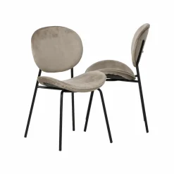 Chaise<Made in Meubles Chaise en velours marron glacé Sohane (lot de 2)