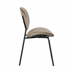 Chaise<Made in Meubles Chaise en velours marron glacé Sohane (lot de 2)