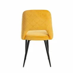 Chaise<Made in Meubles Chaise en velours moutarde Rumba (lot de 2)
