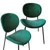 Chaise<Made in Meubles Chaise en velours vert émeraude Sohane (lot de 2)