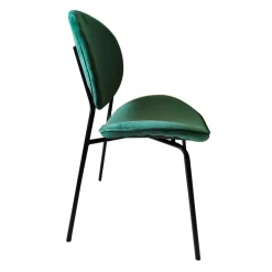 Chaise<Made in Meubles Chaise en velours vert émeraude Sohane (lot de 2)