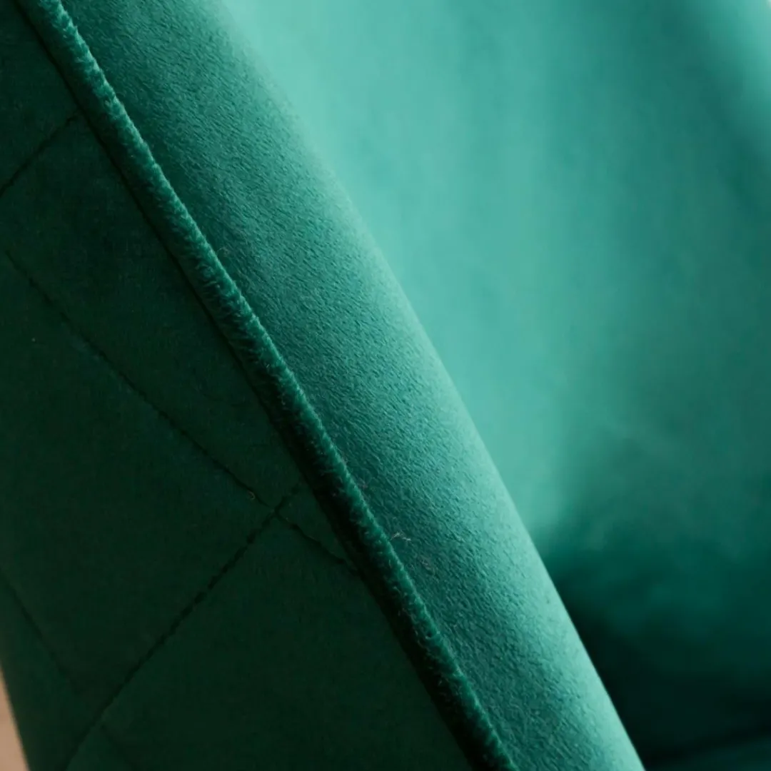 Chaise<Made in Meubles Chaise en velours vert Rumba (lot de 2)