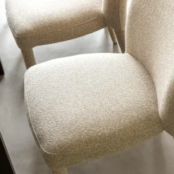 Chaise<Made in Meubles Chaise intégralement en tissu écru Doris (lot de 2)