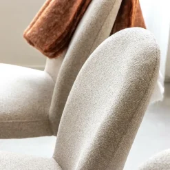 Chaise<Made in Meubles Chaise intégralement en tissu écru Doris (lot de 2)