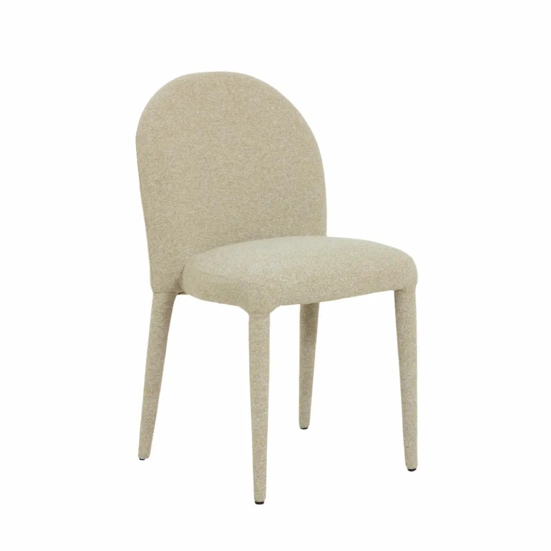 Chaise<Made in Meubles Chaise intégralement en tissu écru Doris (lot de 2)