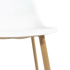 Chaise<Made in Meubles Chaise scandinave blanc pieds compas Marius (lot de 2)