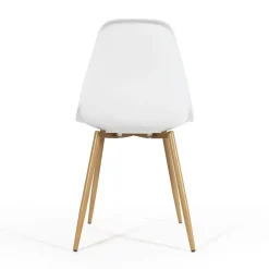 Chaise<Made in Meubles Chaise scandinave blanc pieds compas Marius (lot de 2)