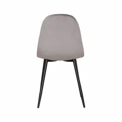 Chaise<Made in Meubles Chaise scandinave en velours gris Copenhague (lot de 2)