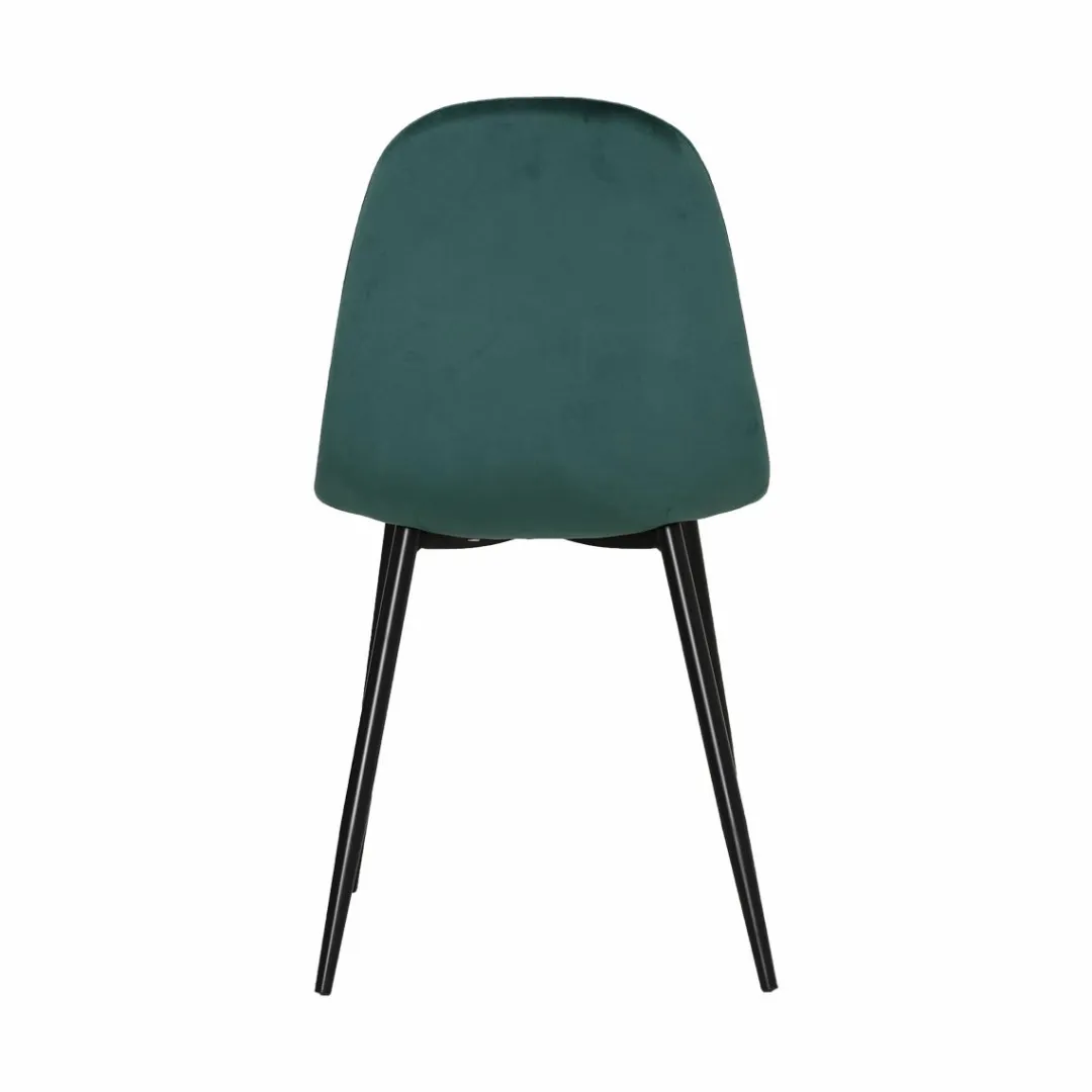 Chaise<Made in Meubles Chaise scandinave en velours vert Copenhague (lot de 2)