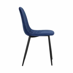 Chaise<Made in Meubles Chaise scandinave en velours bleu roi Copenhague (lot de 2)